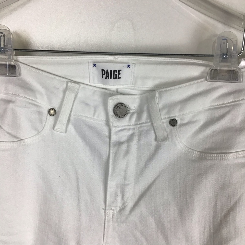 Paige | Verdugo Crop White Skinny Jeans~30 - Picture 8 of 12